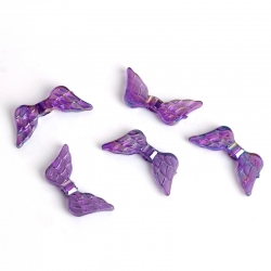 10 stk Acryl-Flügel, violett regenboge..