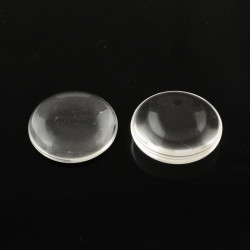 Glascabochons, Transparent, 20x5.5 mm