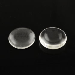 Glascabochons, Transparent, 25x6 mm