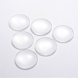 Glas Cabochons, Flachrund,  40x8 mm 