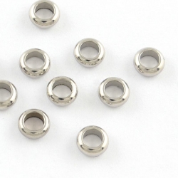 10 stk Edelstahl Perle Spacer, 5x2 mm,..