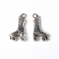  Rollschuh Charms, Antiksilbern, 20 mm..