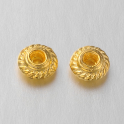 200 stk Spacer Perlen, goldfarben, 5x3..