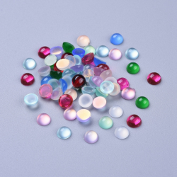 10 stk Harz-Cabochons, leicht transpar..