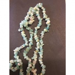 Amazonite Chipsstrang 5-8mm, mit 0.3mm..