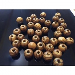 10 stk Holzperle burlywood, 8mm, bohru..