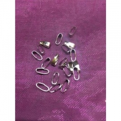 10 stk Schnappbügel, Platin Farbe, 7x3x3 mm, Bohrung: 6x2 mm