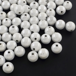 10 stk Miracle Beads, Silberfarbig, 6 mm, Bohrung: 2 mm