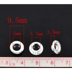 10 stk Endkappen versilbert, (Geeignet für 5.8mm D. Perlen) 9.5x3mm