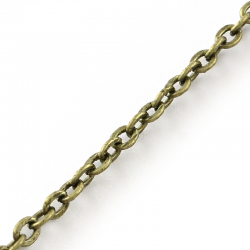 1 Meter Eisenkreuz Ketten, Antik Bronze, 3.6x2.8x0.6 mm, 