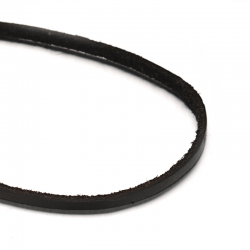 1 m Leder-Schnüre, Schwarz, 4~5x2.5 mm