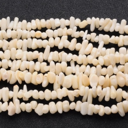 Natürliche Korallen Perlen ca. 5~11 mm x 1~3 mm,Loch: 0.5 mm; ca. 220 Stk. / Strang