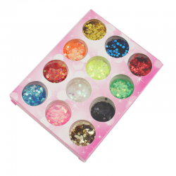 Hexagon Glitter 1 Set (12 Stück/Set) 