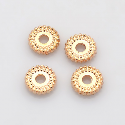 100 stk Spacer Roségold, 7x2 mm, Bohrung: 1.5 mm