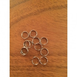 10 stk Doppelring Edelstahl, 8x1 mm