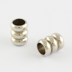 Edelstahlsäulen- Perlen, , 6.5x5.2 mm, Bohrung: 3.5 mm_1